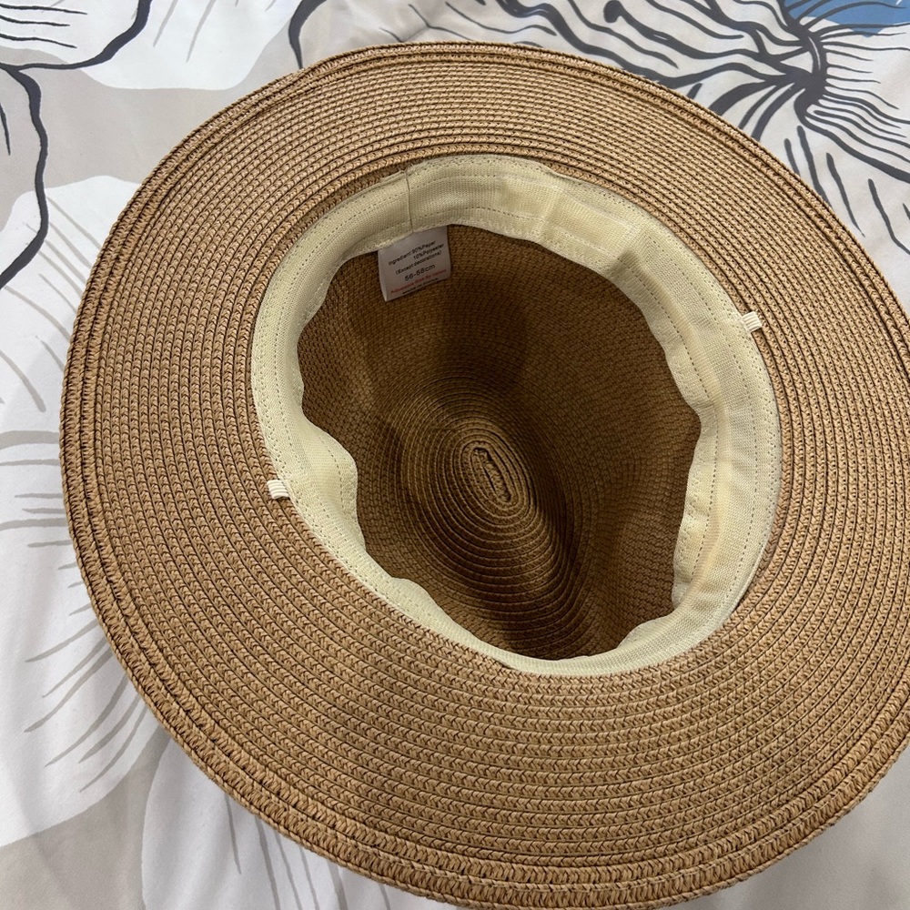 PANAMA Style Hat • Black Ribbon • sz 56-58 cm - Picture 7 of 7